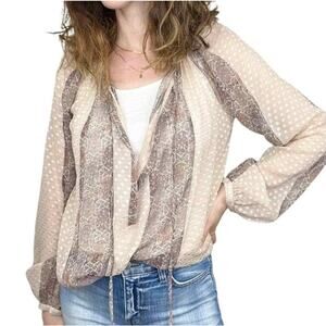 L’Agence the pearl peasant blouse women's size xs